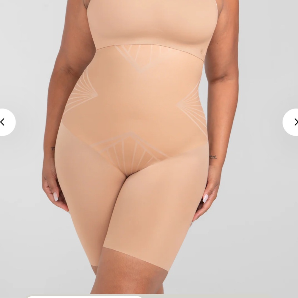 NEW HoneyLove Shadow Sculpt High-Waist Short Size 2X in Light Brown